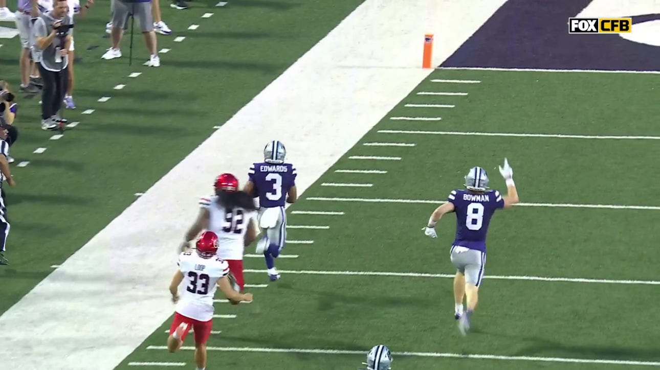 Dylan Edwards returns a punt 71 yards for a TD, giving Kansas State a lead over Arizona