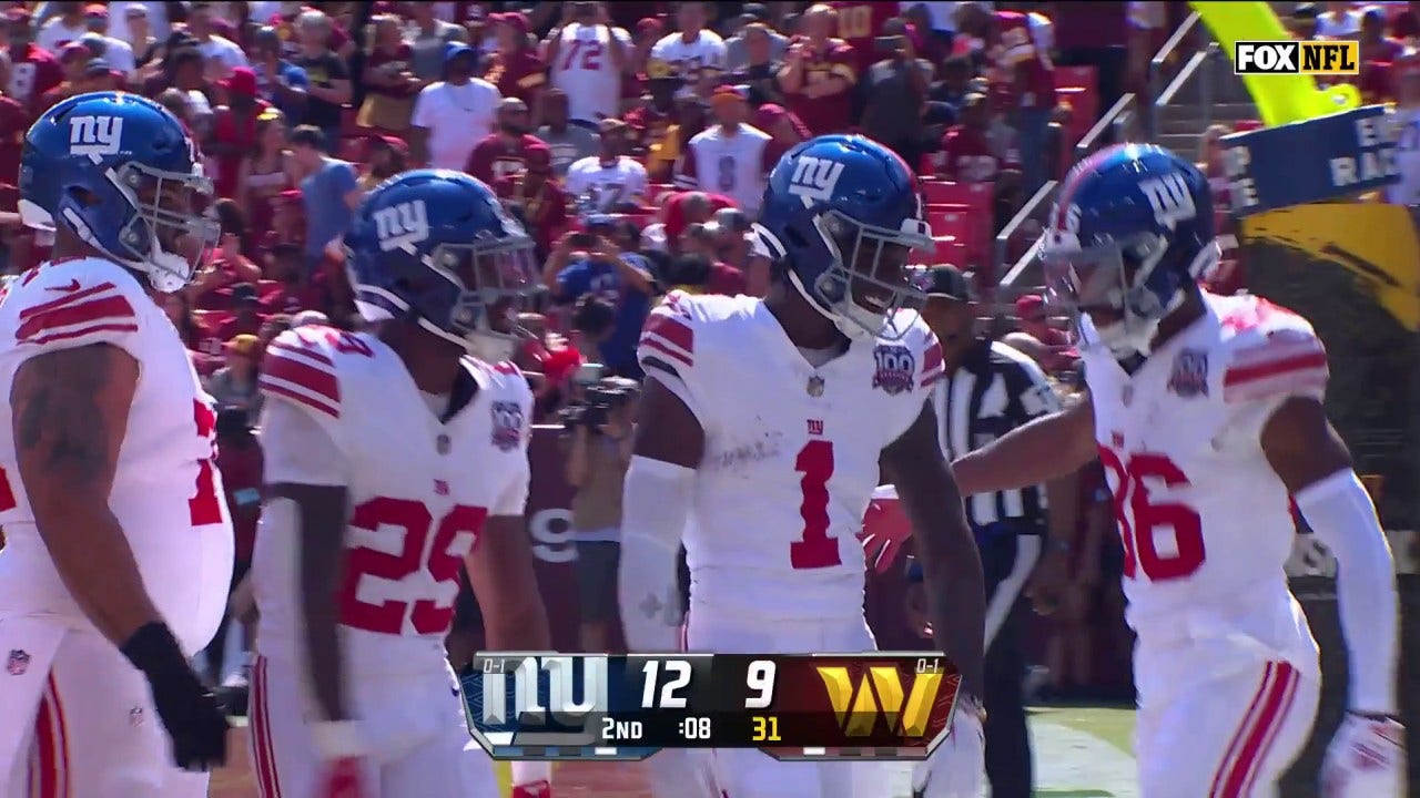 Giants' Malik Nabers scores his FIRST NFL touchdown vs. Commanders