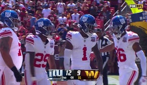 Giants' Malik Nabers scores his FIRST NFL touchdown vs. Commanders