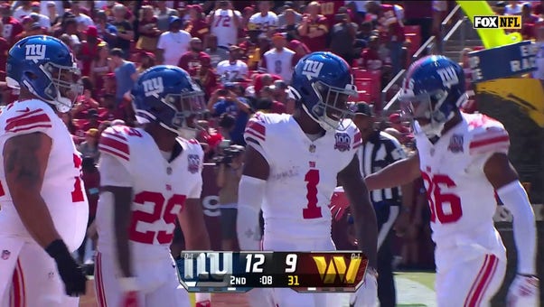 Giants' Malik Nabers scores his FIRST NFL touchdown vs. Commanders