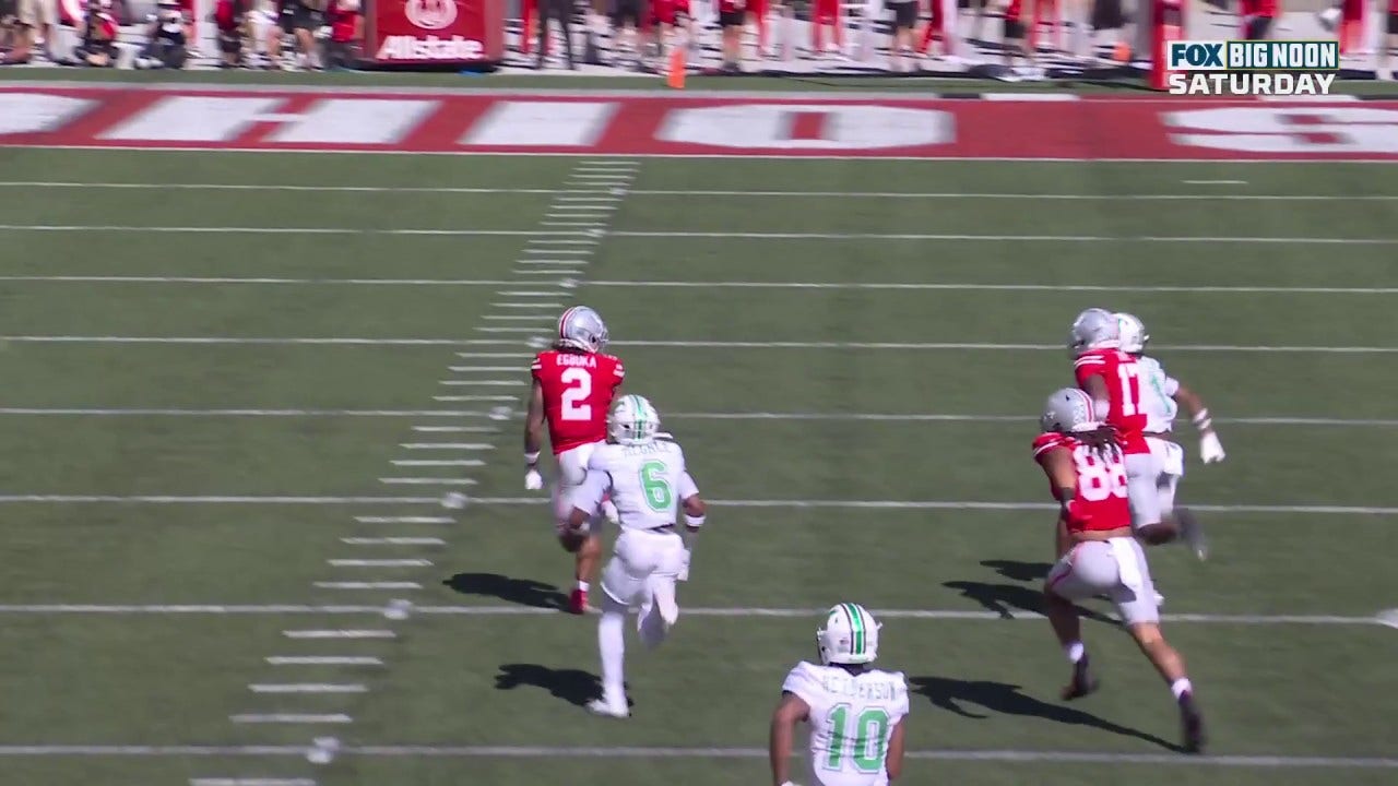 Ohio State's Emeka Egbuka shows off ELITE speed in ELECTRIC 68-yard TD to tie the game against Marshall