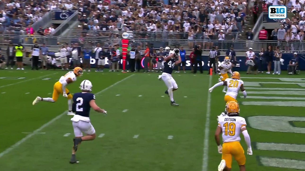 Drew Allar finds Tyler Warren for a 16-yard TD, giving Penn State the lead over Kent State