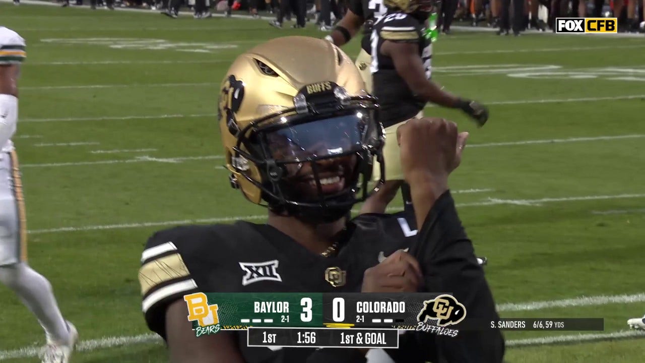 Shedeur Sanders scrambles for a two-yard TD, giving Colorado the lead over Baylor