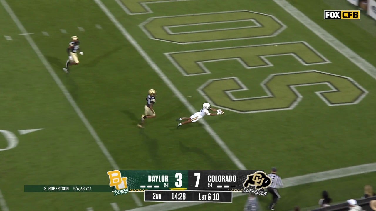 Sawyer Robertson finds Monaray Baldwin for an INCREDIBLE 30-yard TD, giving Baylor the lead over Colorado