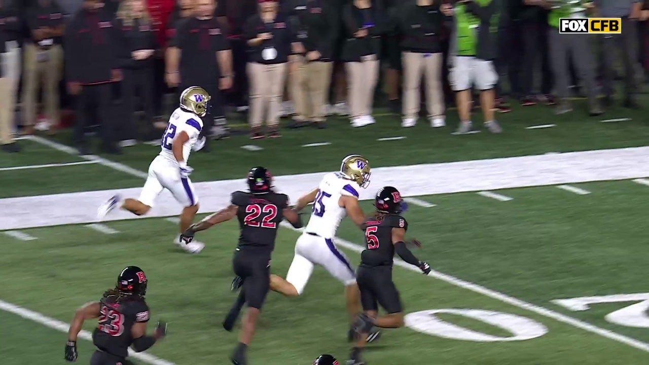 Will Rogers links up with Denzel Rodgers for an UNREAL 51-yard TD, shrinking Washington's deficit vs. Rutgers