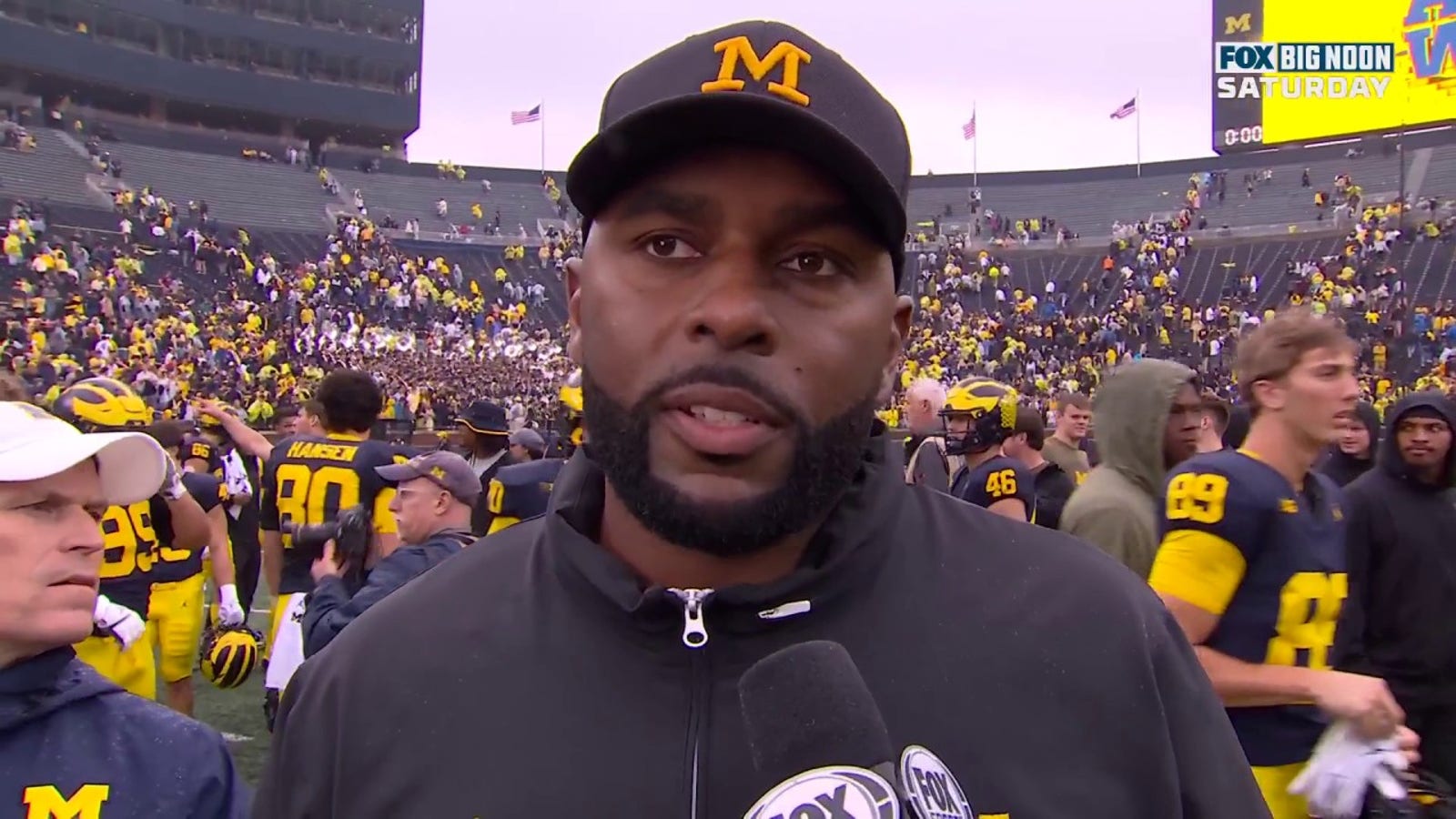 Sherrone Moore and Kalel Mullings on Michigan's CLOSE win over Minnesota