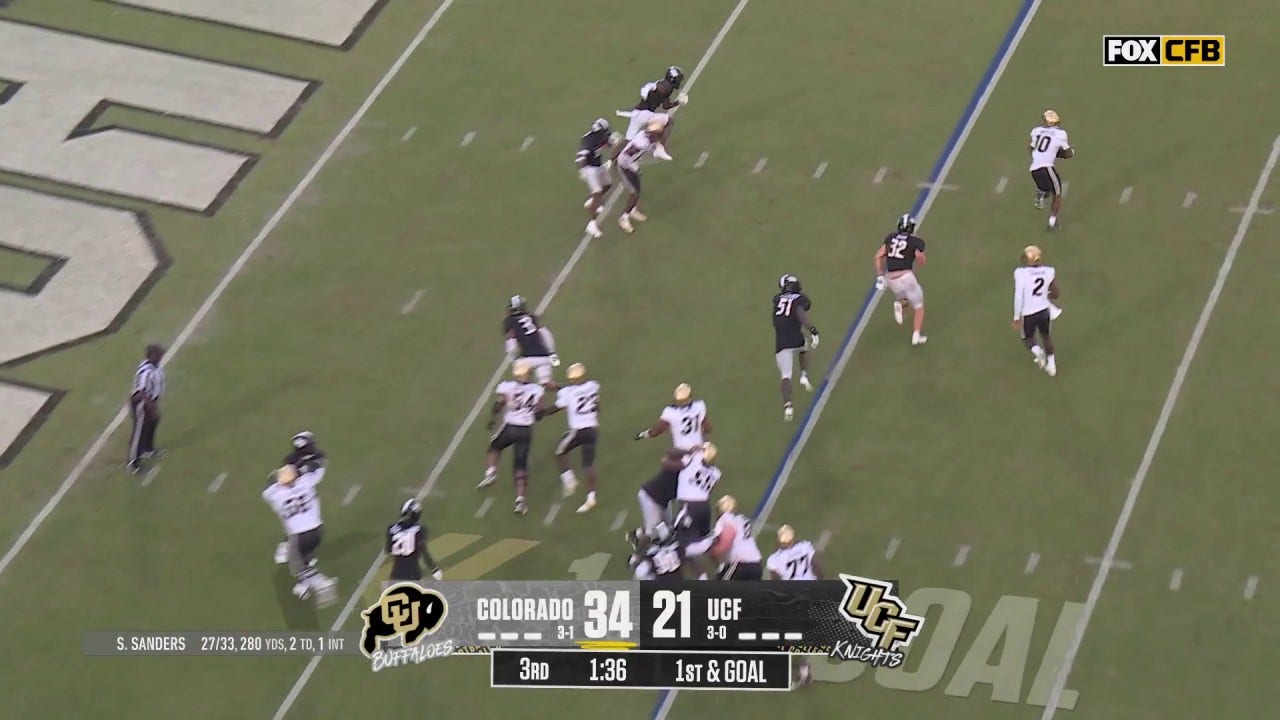 Colorado's Shedeur Sanders connects with LaJohntay Wester on a 10-yard TD vs. UCF 