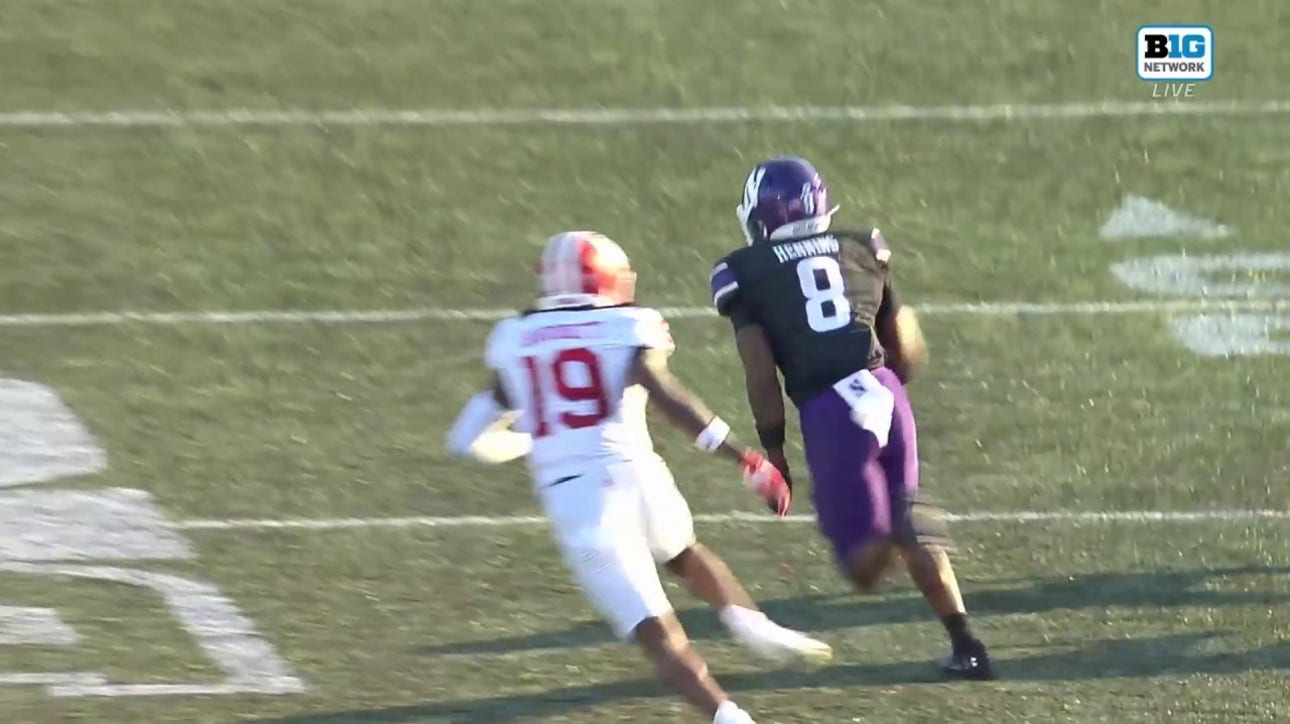 A.J. Henning goes 38 yards UNTOUCHED in electric TD to help Northwestern trim deficit vs. Indiana