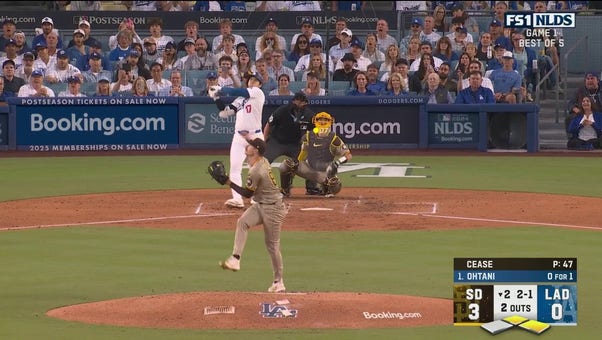 Dodgers' Shohei Ohtani LAUNCHES a three-run home run to tie the game vs. Padres