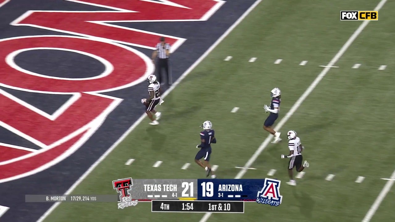 Tahj Brooks seals Texas Tech's 28-19 victory over Arizona with a 32-yard touchdown rush