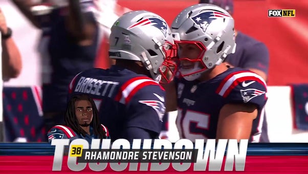 Rhamondre Stevenson rushes for a 33-yard TD to give Patriots early lead over Dolphins