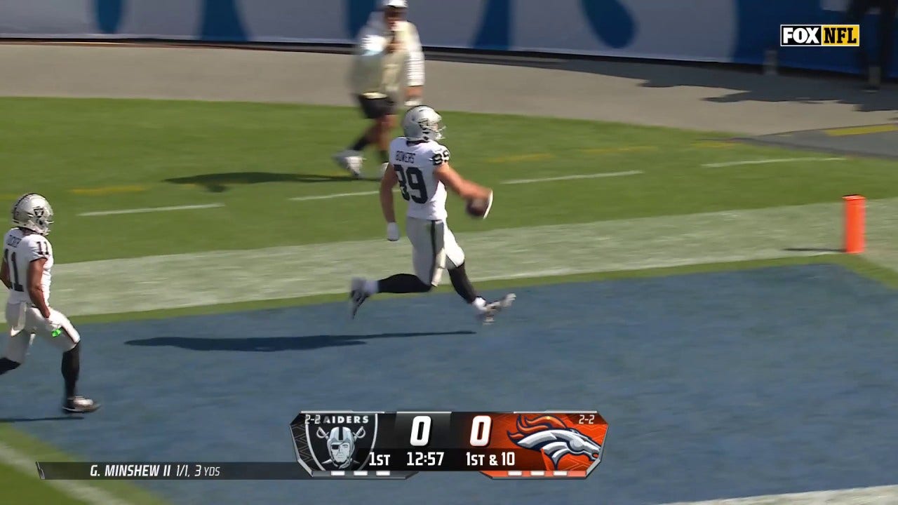 Gardner Minshew finds Brock Bowers on a 57-yard touchdown as Raiders take early lead vs. Broncos