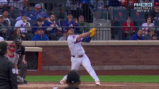 Pete Alonso CRUSHES a solo homer as Mets strike first vs. Phillies in game three of NLDS