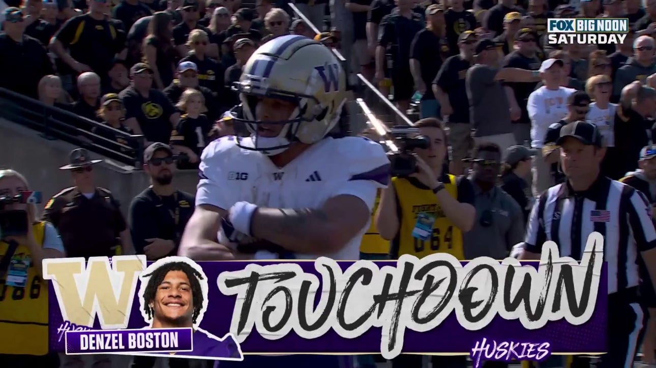 Washington's Will Rogers finds Denzel Boston for a TOUGH five-yard TD to tie the game vs. Iowa