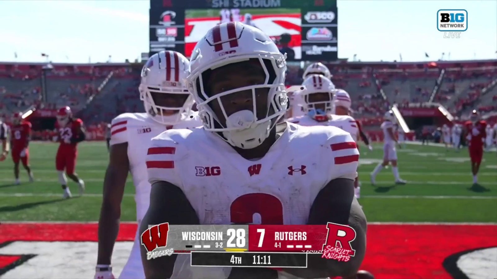 Tawee Walker breaks loose on a 55-yard touchdown run, extending Wisconsin's lead over Rutgers