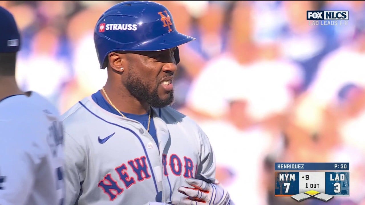 Starling Marte hits RBI single up the middle to pad Mets' 7-3 win over Dodgers.