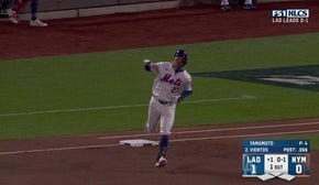 Mets' Mark Vientos smacks a solo home run to tie the game vs. Dodgers