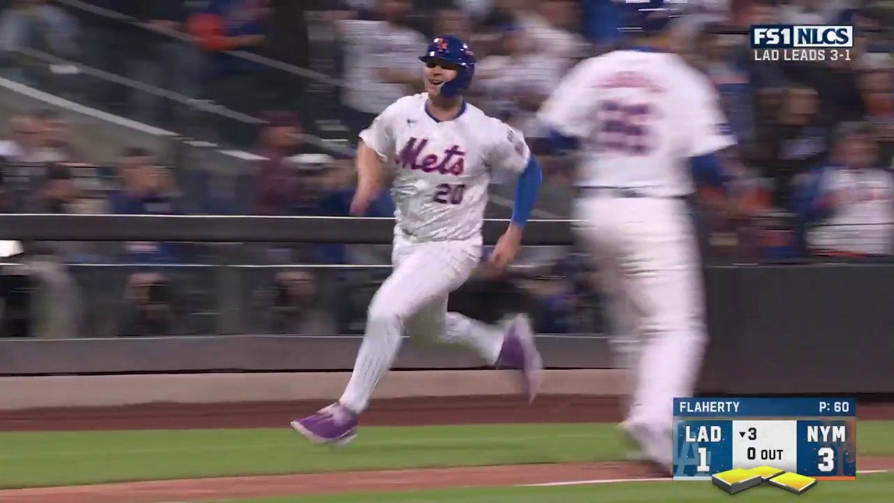 Mets drive in five runs in the third inning, extending lead vs. Dodgers