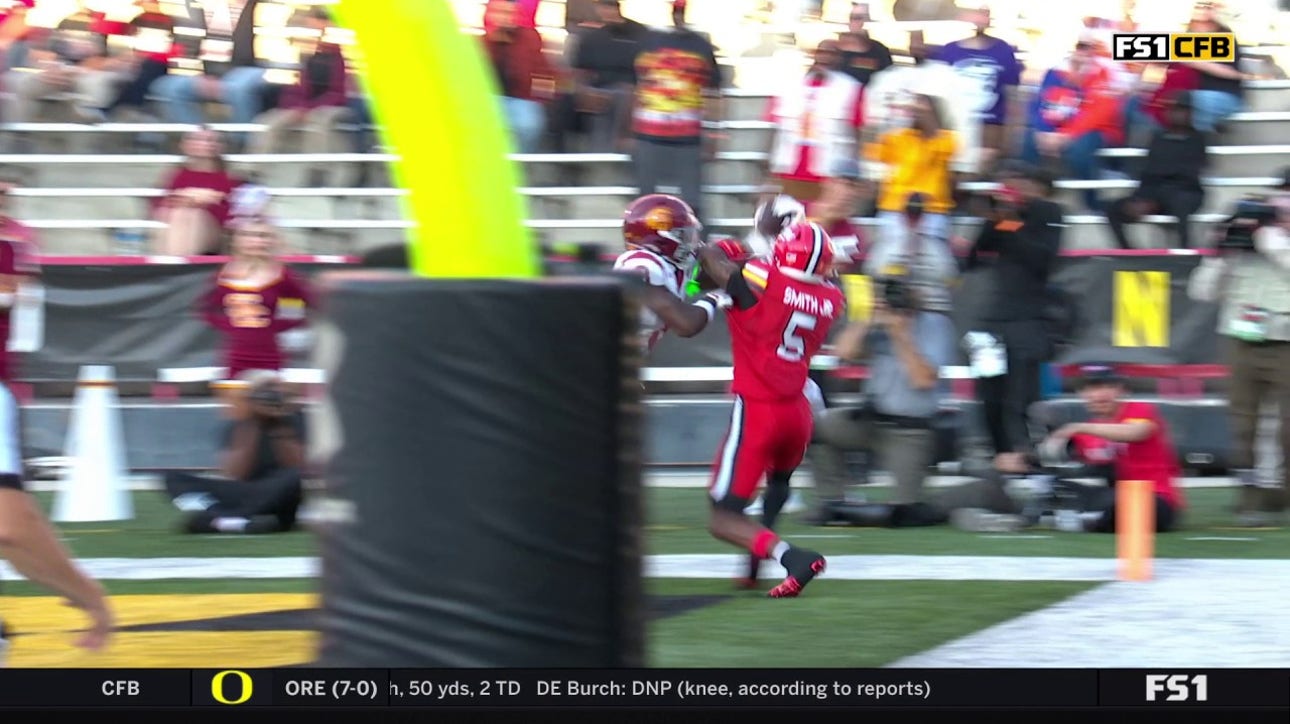 Maryland's Billy Edwards Jr. finds Octavian Smith Jr. for an AMAZING TD to tie the game vs. USC