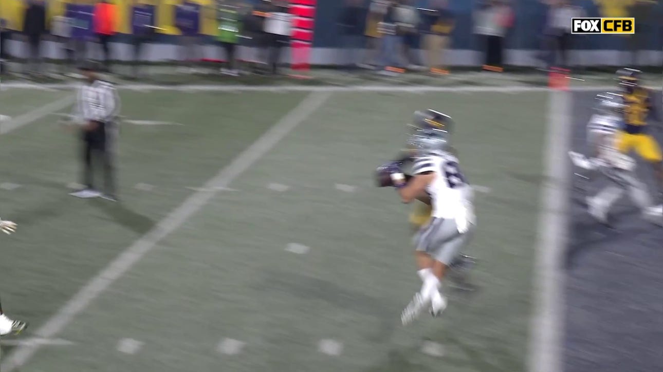 Garrett Oakley makes an UNREAL TD reception as Kansas State grabs a 24-10 lead over West Virginia