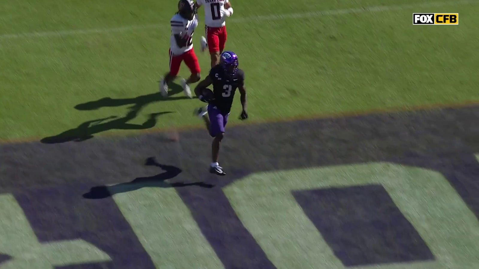 Savion Williams goes 75 yards UNTOUCHED in electric TD to help TCU grab a 14-3 lead over Texas Tech