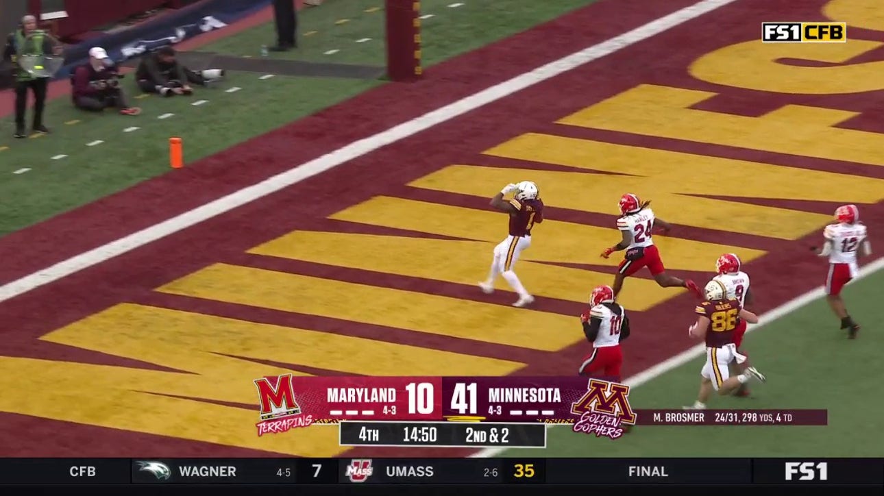 Darius Taylor rips off an AMAZING 51-YARD TD to extend Minnesota's lead over Maryland