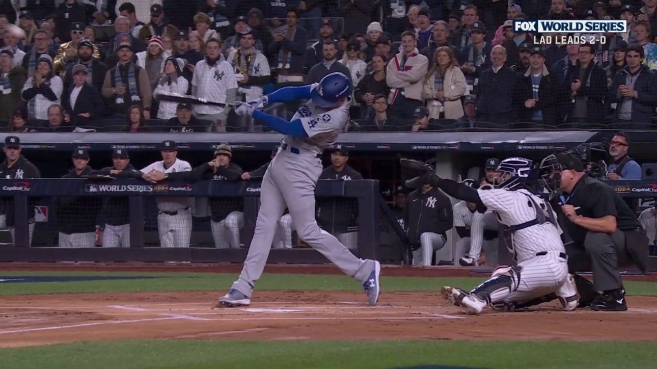 Freddie Freeman MASHES a two-run homer to give Dodgers an early 2-0 lead over Yankees in Game 3