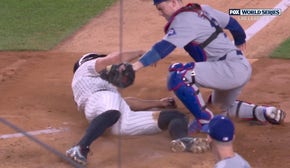  Teoscar Hernández executes an amazing throw to nail Giancarlo Stanton at the plate 