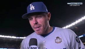 Freddie Freeman on Dodgers' Game 3 win over Yankees in World Series  – "One more win" | MLB on FOX