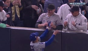 Yankees fan pulls ball out of Mookie Betts' glove in World Series Game 4 | MLB on FOX