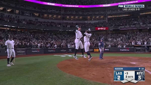 Anthony Volpe DESTROYS a grand slam to give Yankees 5-2 lead over Dodgers