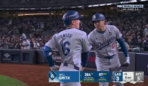 Will Smith hits a solo home run to help Dodgers shrink Yankees' lead to two runs