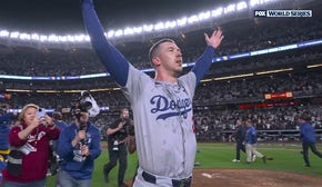 Walker Buehler strikes out Alex Verdugo to secure a World Series victory for the Los Angeles Dodgers