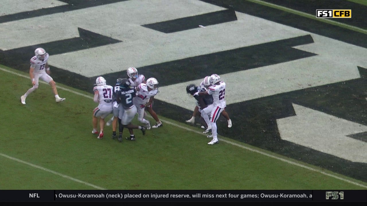 Dylan Rizk connects with Randy Pittman Jr. for an UNREAL 52-yard HAIL MARY TD as UCF extends lead over Arizona