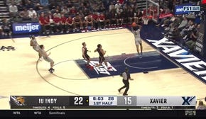 Xavier's Dailyn Swain throws down the dunk in transition vs. IU Indy