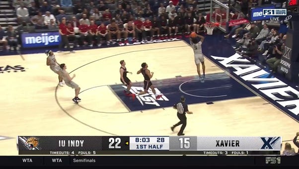 Xavier's Dailyn Swain throws down the dunk in transition vs. IU Indy