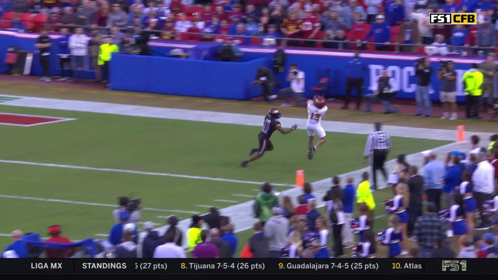 Rocco Becht finds Jaylin Noel for a 27-yard TD to give Iowa State an early lead over Kansas