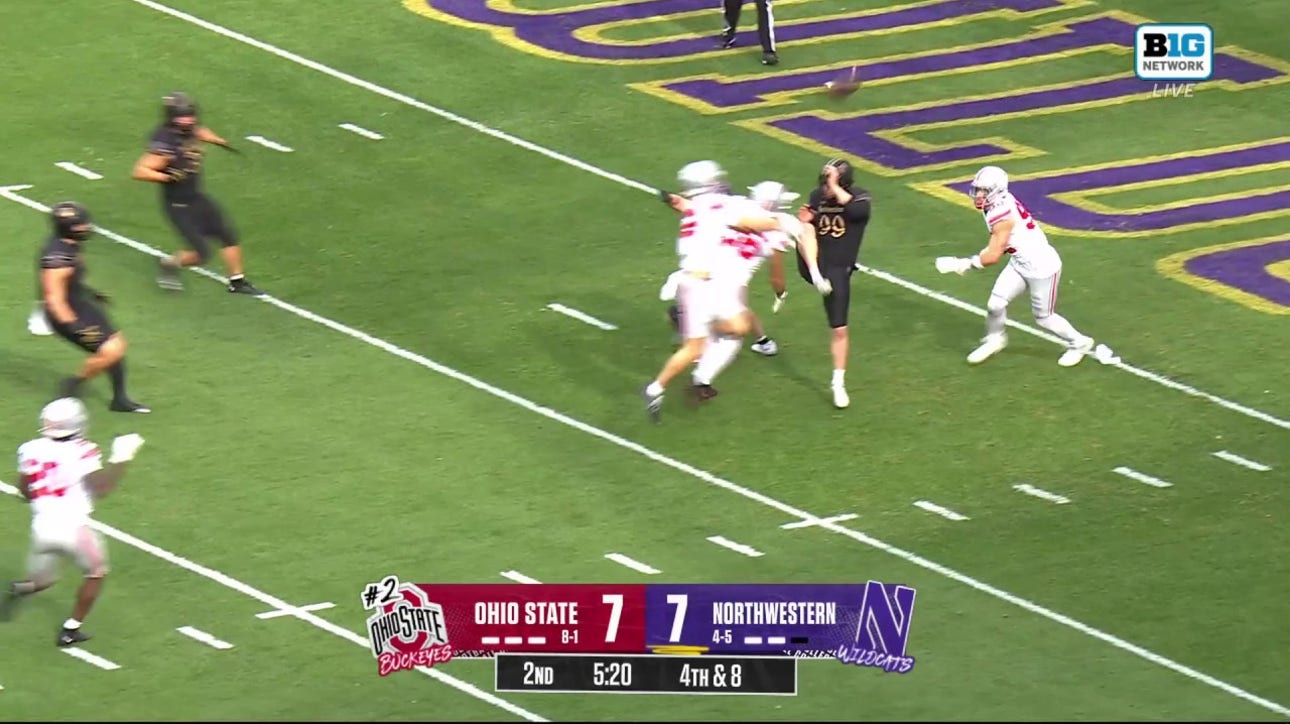 Ohio State's blocked punt sets up Quinshon Judkins' rushing TD vs. Northwestern