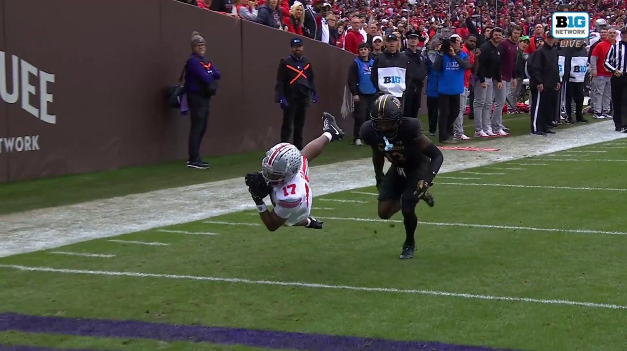 Will Howard throws a DIME to Carnell Tate for a 25-yard TD as Ohio State extends lead over Northwestern