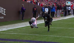 Will Howard throws a DIME to Carnell Tate for a 25-yard TD as Ohio State extends lead over Northwestern