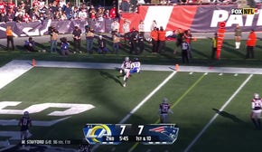 Puka Nacua makes a DIVING catch for a touchdown, giving Rams a 14-7 lead over Patriots