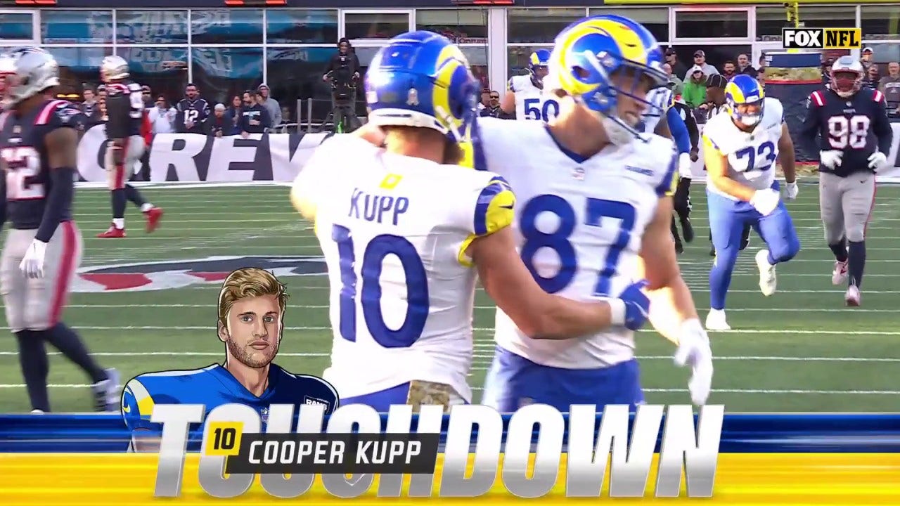 Matthew Stafford links up with Cooper Kupp for a 69-yard TD to give Rams' a 21-10 lead over Patriots 