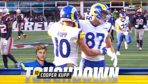 Matthew Stafford links up with Cooper Kupp for a 69-yard TD to give Rams' a 21-10 lead over Patriots 