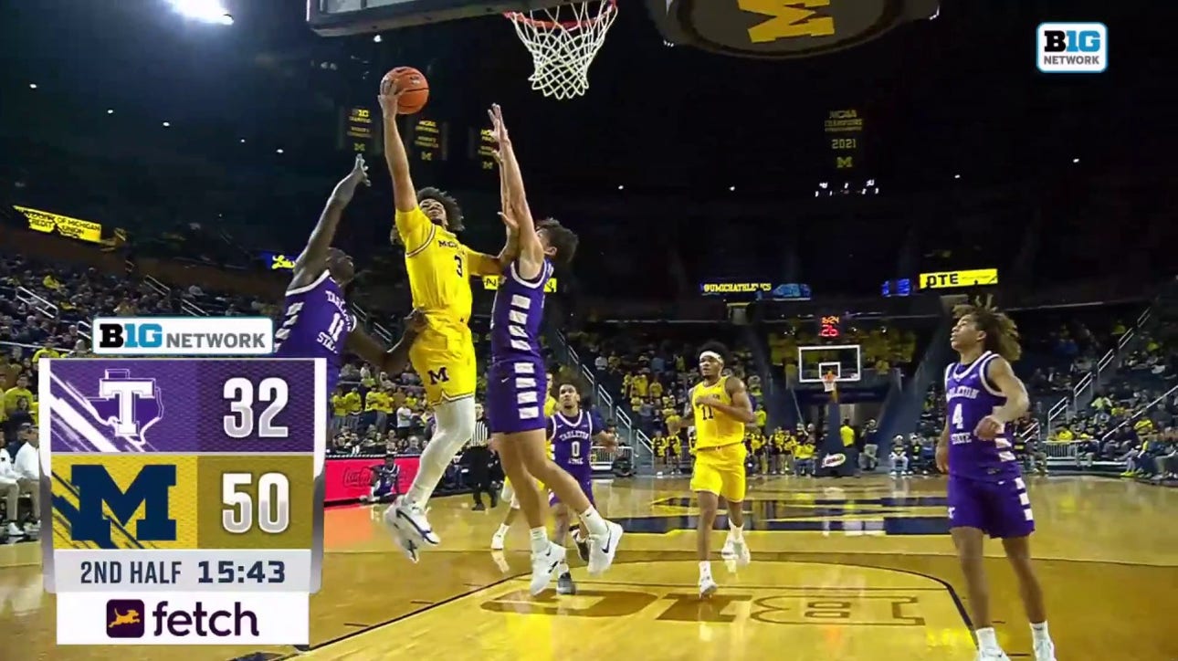 Tre Donaldson finishes a TOUGH bucket in transition, extending Michigan's lead vs. Tarleton State