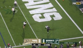 Aidan Chiles connects with Montorie Foster for a 7-yard TD, giving Michigan State the lead over Purdue