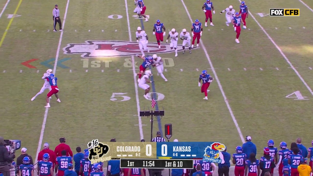 Devin Neal breaks ankles on ELECTRIC 51-yard TD to help Kansas strike first vs. Colorado 