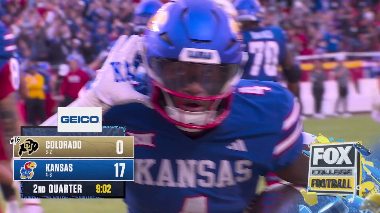 Devin Neal scores his 2ND TD of the game to help Kansas grab 17-0 lead vs. Colorado