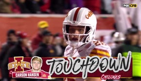 Carson Hansen punches in a touchdown, giving Iowa State a late lead over Utah