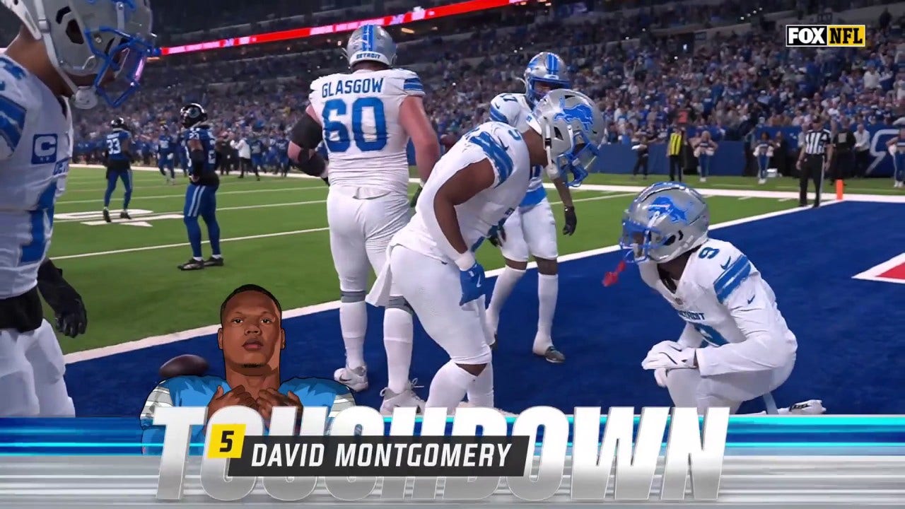 David Montgomery rushes for a TOUGH six-yard TD as Lions Lead 14-6 over Colts | NFL Highlights