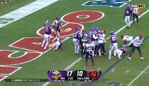 Vikings recover a muffed punt by Bears, setting up an Aaron Jones TD to the extend Minnesota's lead